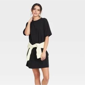 A New Day Elbow Sleeve Knit T-Shirt Dress
